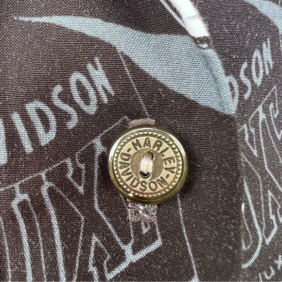 Vintage Harley-Davidson x Tori Richard Button Front Sleeveless Top Medium Hawaii - Picture 5 of 13